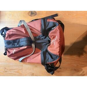 Arc'teryx Red Black Hiking Backpack Durable Outdoor Adventure Gear